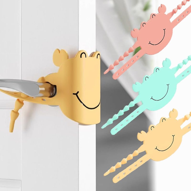 Elfzone Door Silencers for Slamming - Door Latch Cover,3pcs Silicone Latch Covers Door Slam Stopper - Image 1